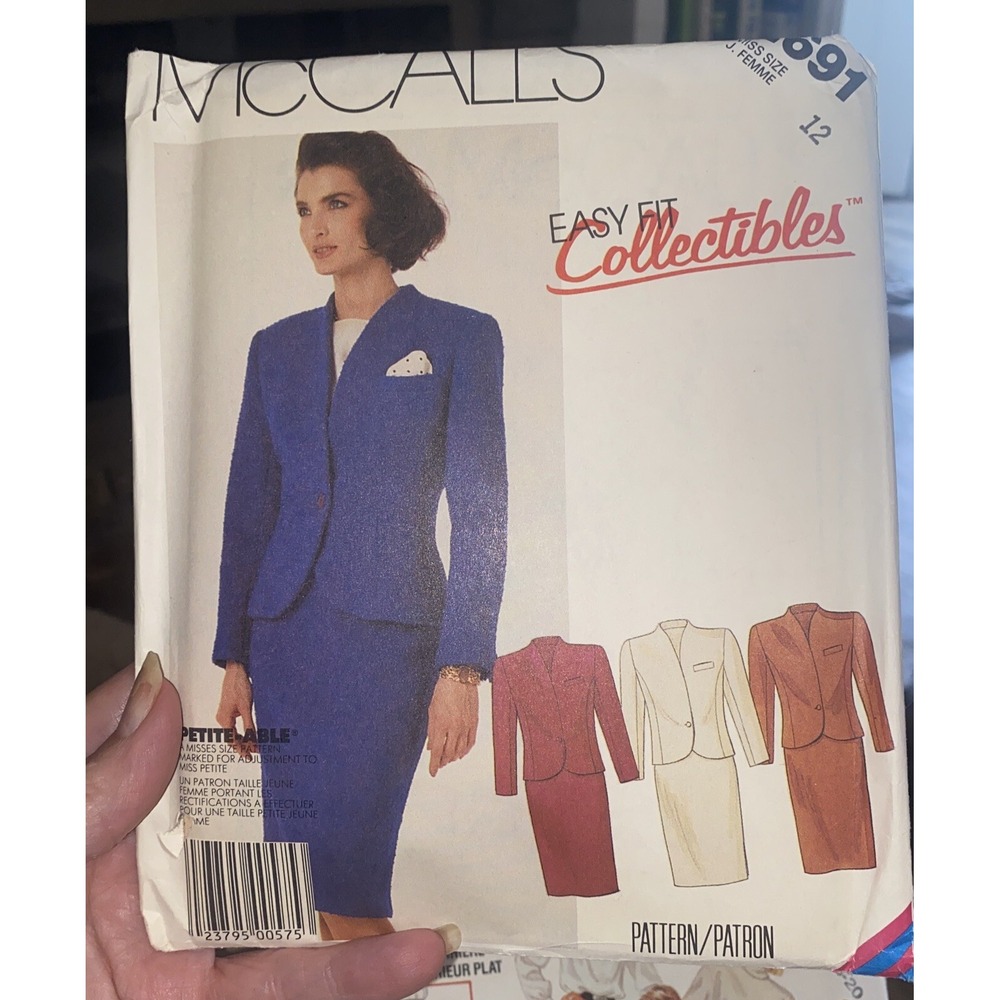 Vintage 1986 McCall’s Sewing Pattern 2691 Size 12 Uncut Skirt Jacket Set